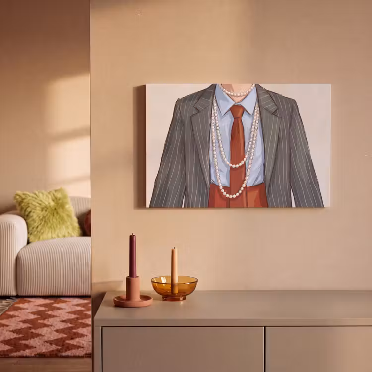 Kleding - Strik - Parels - Klassiek - Mode canvas 2cm klein -sfeer1