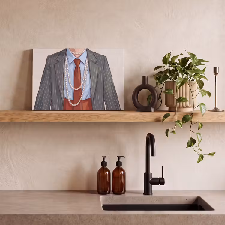 Kleding - Strik - Parels - Klassiek - Mode canvas 2cm klein -sfeer3