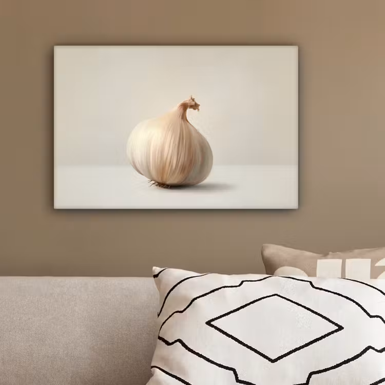 Knoflook - Natuurlijk - Beige canvas 2cm klein -sfeer3
