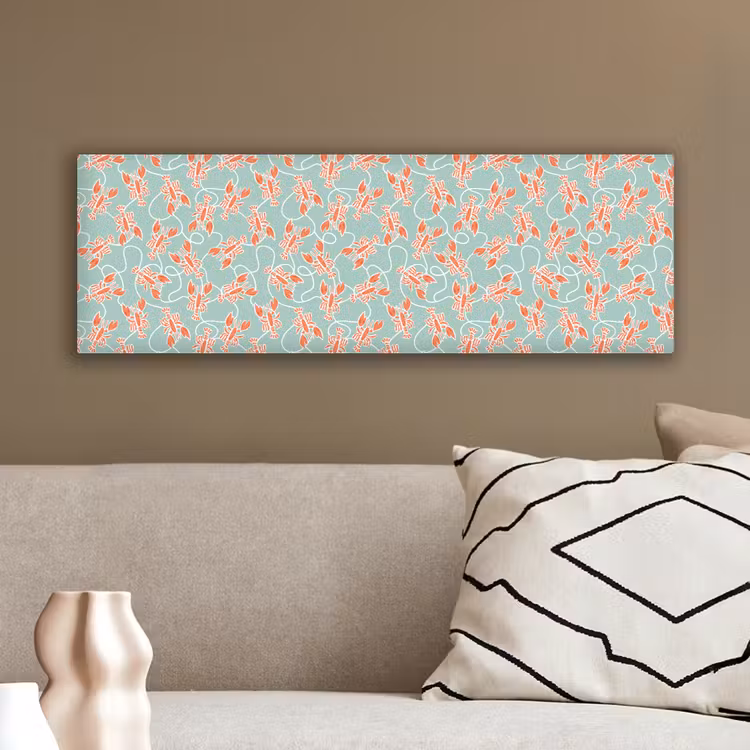 Zee - Kreeft - Groen - Oranje canvas 2cm klein 828 -sfeer3