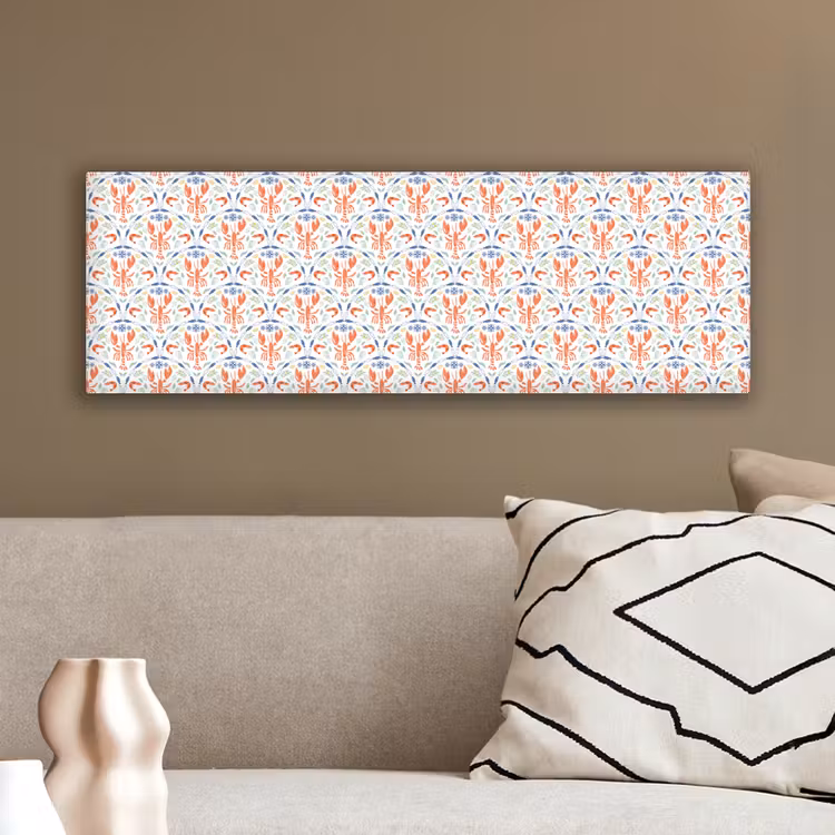 Sfeer - Oranje - Blauw - Groen canvas 2cm klein 828 -sfeer3