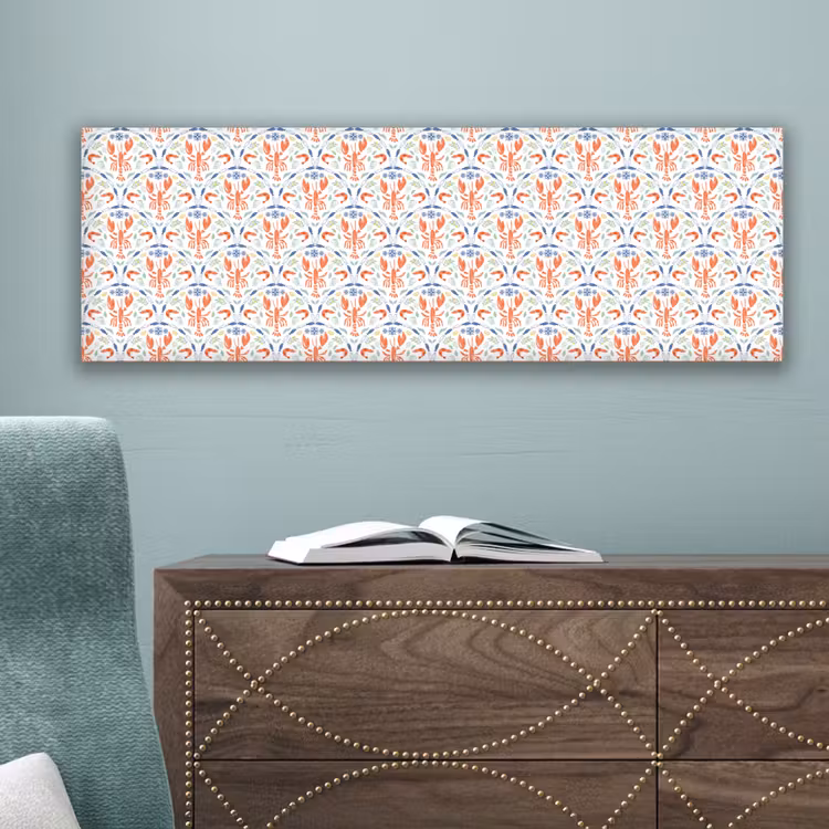 Sfeer - Oranje - Blauw - Groen canvas 2cm klein 828 -sfeer4