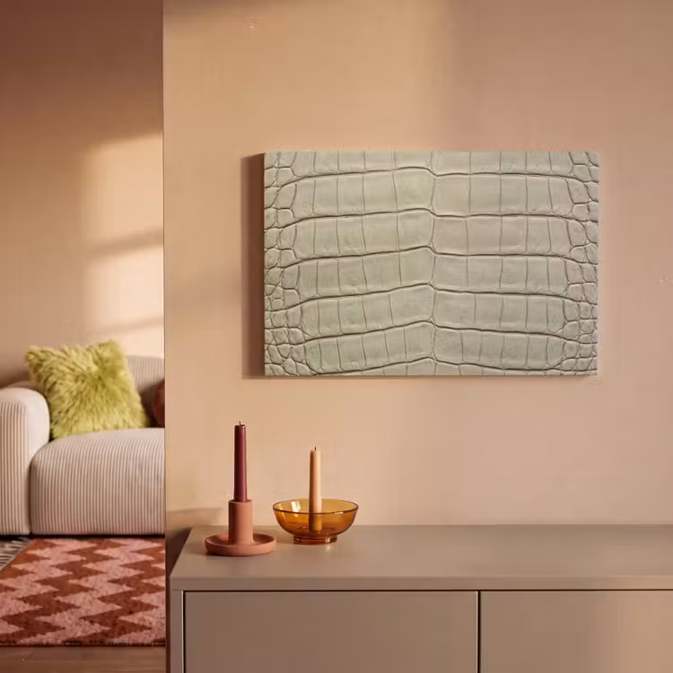 Krokodillenleer - Schubben - Groen canvas 2cm klein -sfeer1