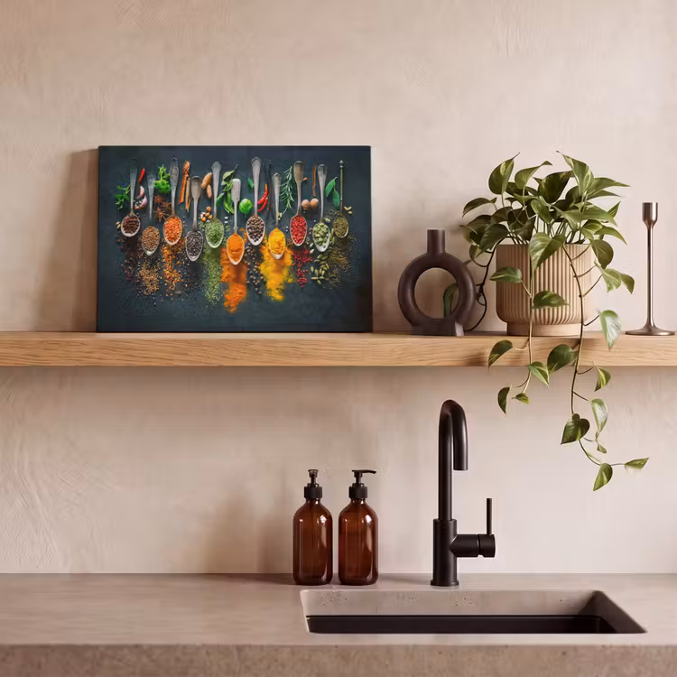 Kruiden - Specerijen - Lepels canvas 2cm klein -sfeer3