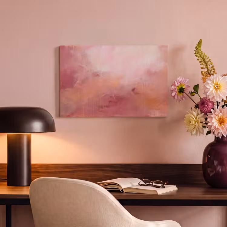Kunst - Vloeiend - Pastel - Abstract canvas 2cm klein -sfeer4
