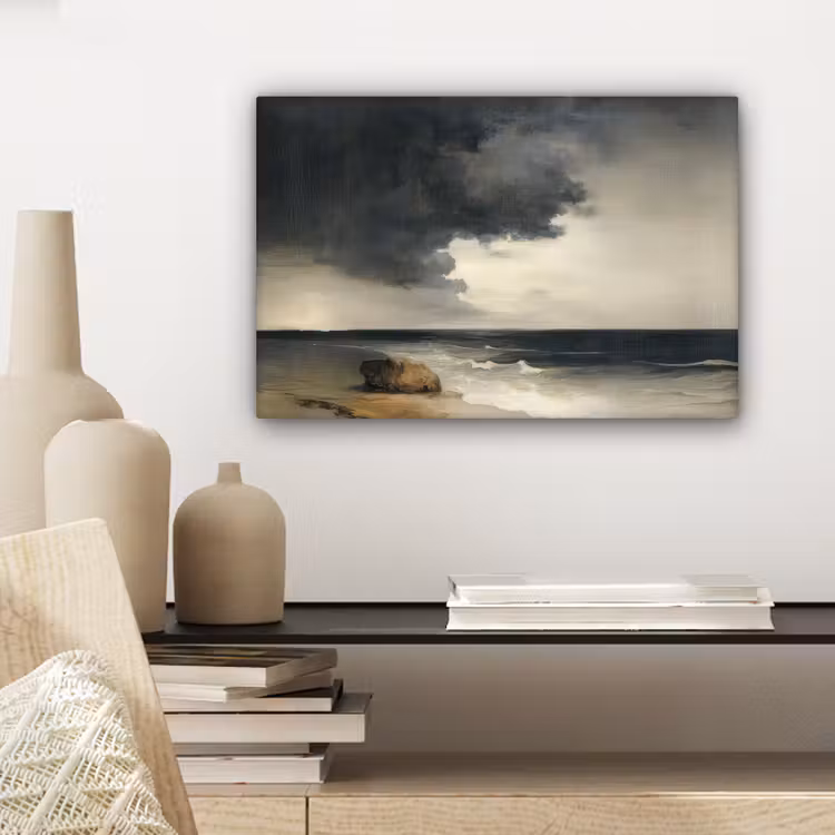 Kust - Golven - Rots - Storm canvas 2cm klein -sfeer6
