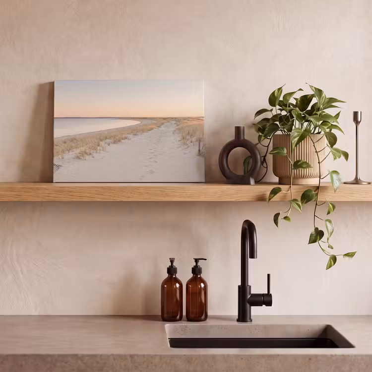 Kustlijn - Horizon - Hek canvas 2cm klein -sfeer3