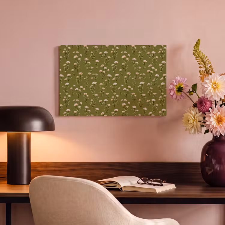 Landelijk - Bloemen - Groen canvas 2cm klein 34 -sfeer4