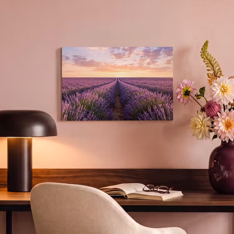 Landschap - Lavendelveld - Paars canvas 2cm klein -sfeer4