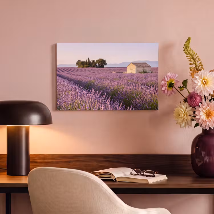 Lavendel - Landschap - Sereen - Paars canvas 2cm klein -sfeer4