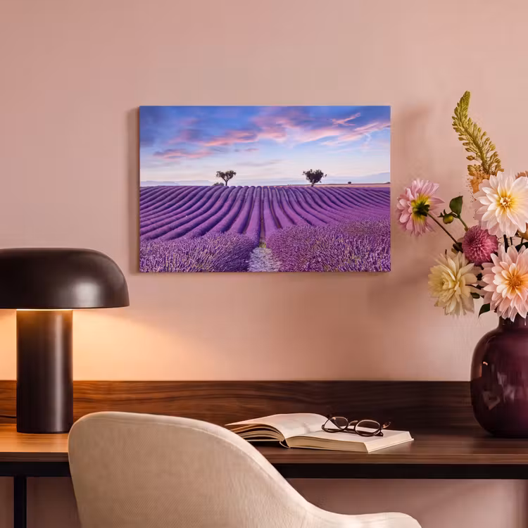 Lavendel - Natuur - Paars - Bomen - Bloemen canvas 2cm klein -sfeer4