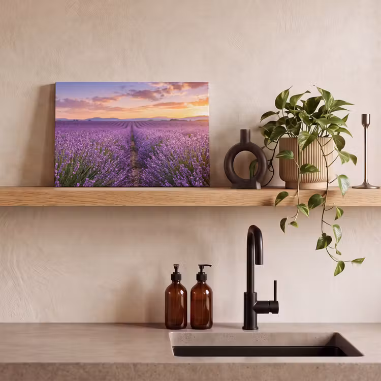 Lavendel - Veld - Natuur - Paars canvas 2cm klein -sfeer3