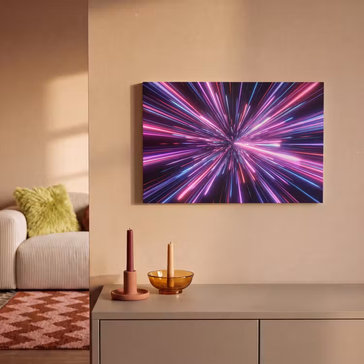 Lichtsnelheid - Ruimte - Roze - Paars canvas 2cm klein -sfeer1