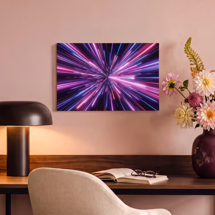 Lichtsnelheid - Ruimte - Roze - Paars canvas 2cm klein -sfeer4
