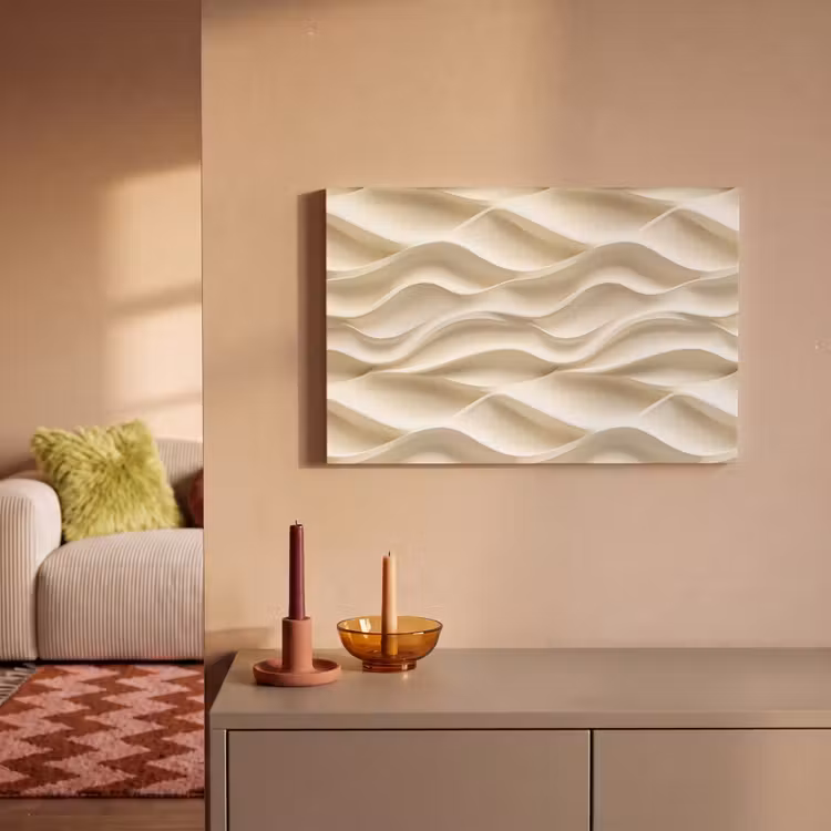 Lijnen - Golvend - Crème canvas 2cm klein 34 -sfeer1