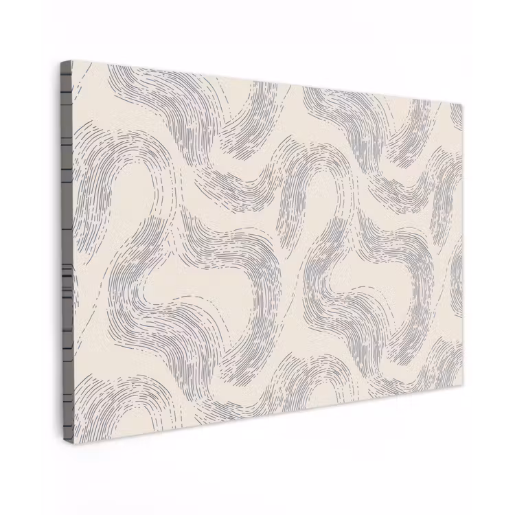 Lijnen - Patroon - Beige - Minimalistisch canvas 2cm klein 34 -z3d