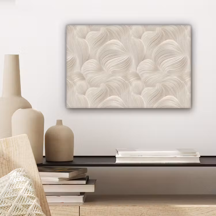 Lijnen - Waaier - Beige canvas 2cm klein 34 -sfeer6