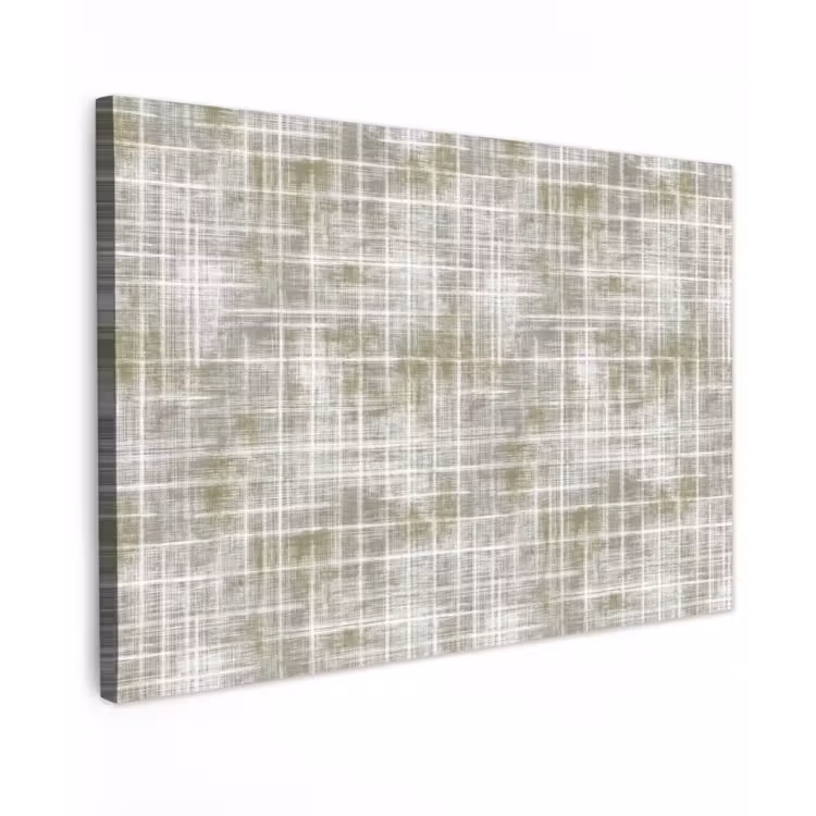 Linnen - Patroon - Groen canvas 2cm klein 34 -z3d