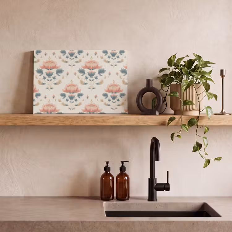 Lotus - Bloemen - Roze canvas 2cm klein 34 -sfeer3