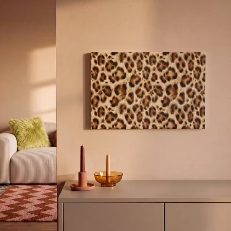Luipaard - Bruin - Vacht canvas 2cm klein 34 -sfeer1