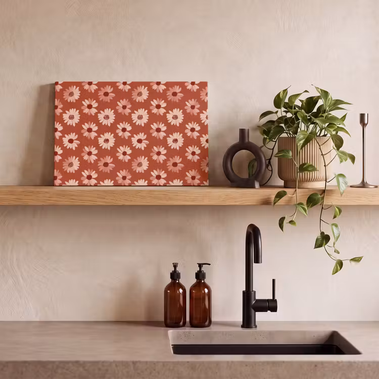 Madelief - Retro - Terracotta canvas 2cm klein 34 -sfeer3