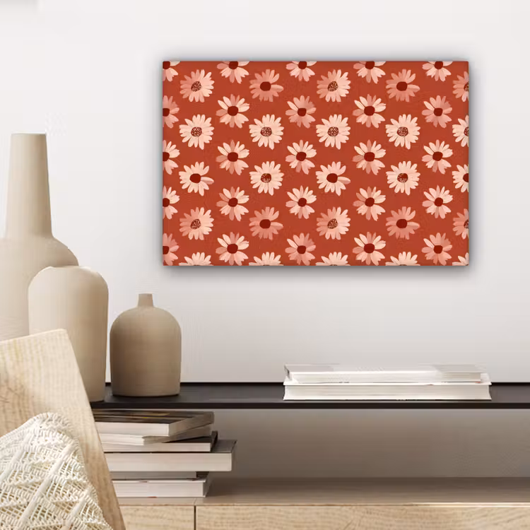 Madelief - Retro - Terracotta canvas 2cm klein 34 -sfeer6