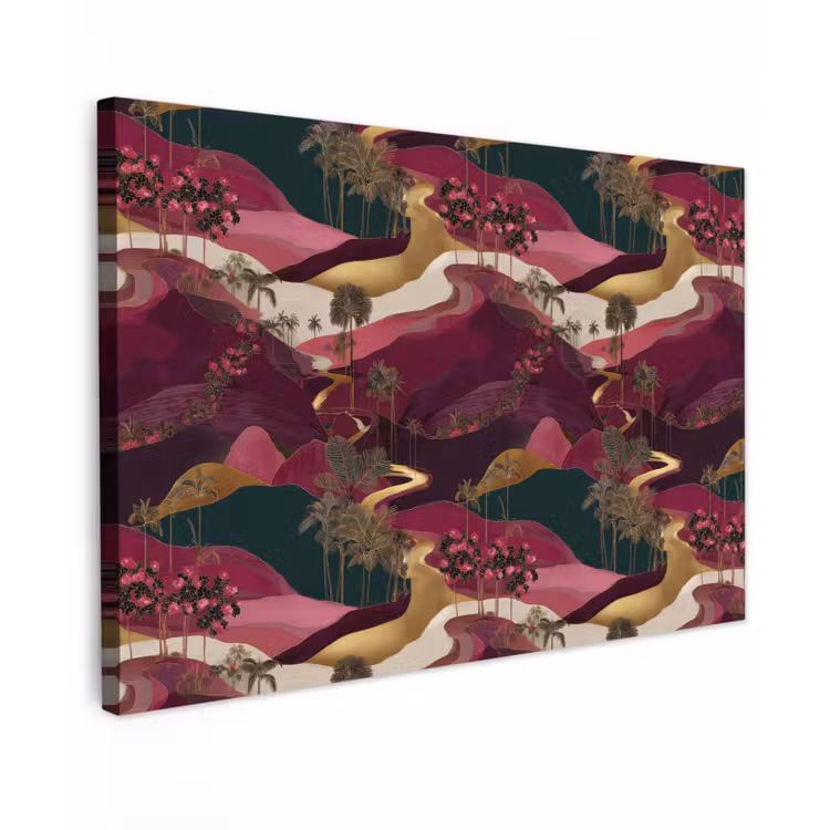 Magisch - Palmbomen - Goud canvas 2cm klein 34 -z3d