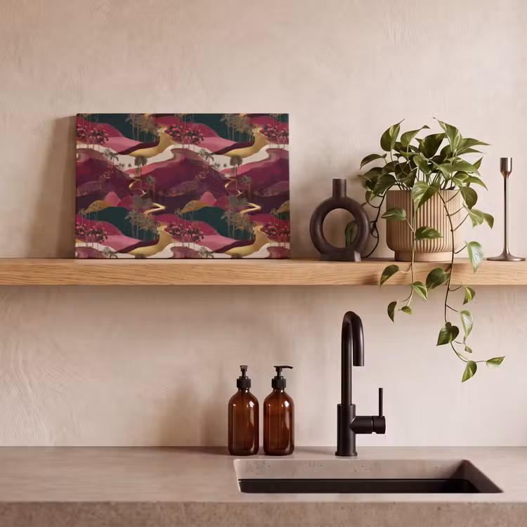 Magisch - Palmbomen - Goud canvas 2cm klein 34 -sfeer3
