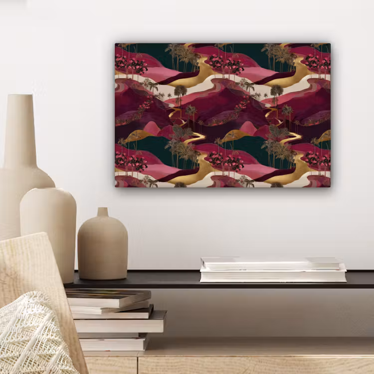 Magisch - Palmbomen - Goud canvas 2cm klein 34 -sfeer6