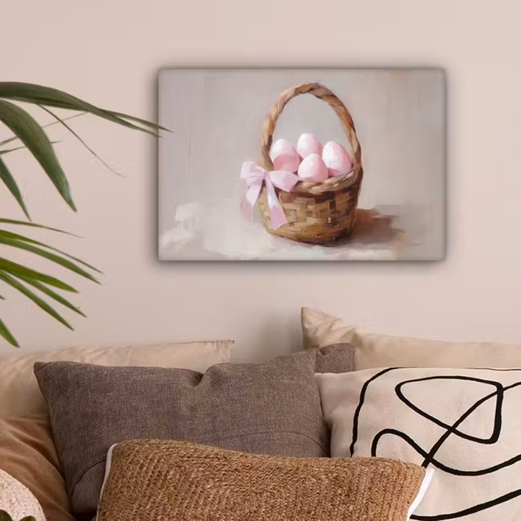 Mand - Eieren - Roze canvas 2cm klein -sfeer1