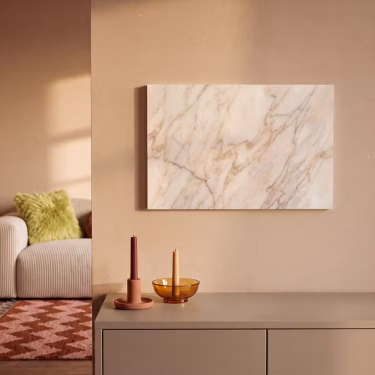 Marmer - Ader - Abstract - Wit - Goud canvas 2cm klein -sfeer1