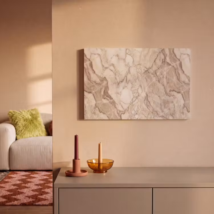Marmer - Aderen - Textuur - Beige - Modern canvas 2cm klein -sfeer1