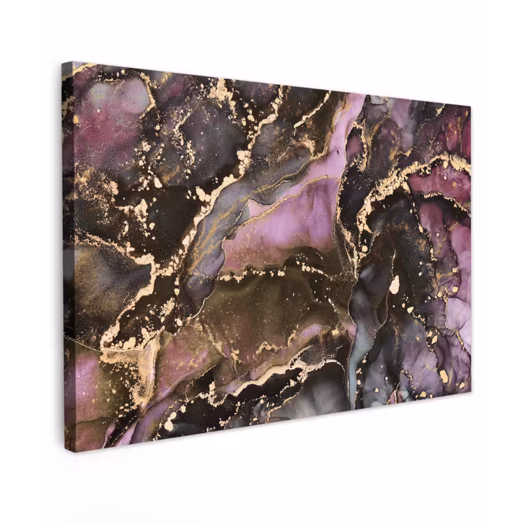 Marmer - Gold - Steen - Abstract canvas 2cm klein -z3d