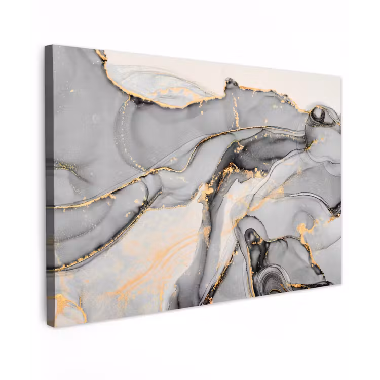 Marmer - Goud - Grijs canvas 2cm klein -z3d