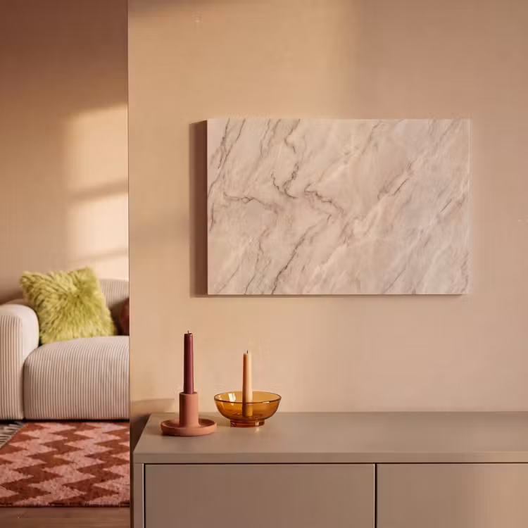 Marmer - Patroon - Abstract - Modern - Beige canvas 2cm klein -sfeer1