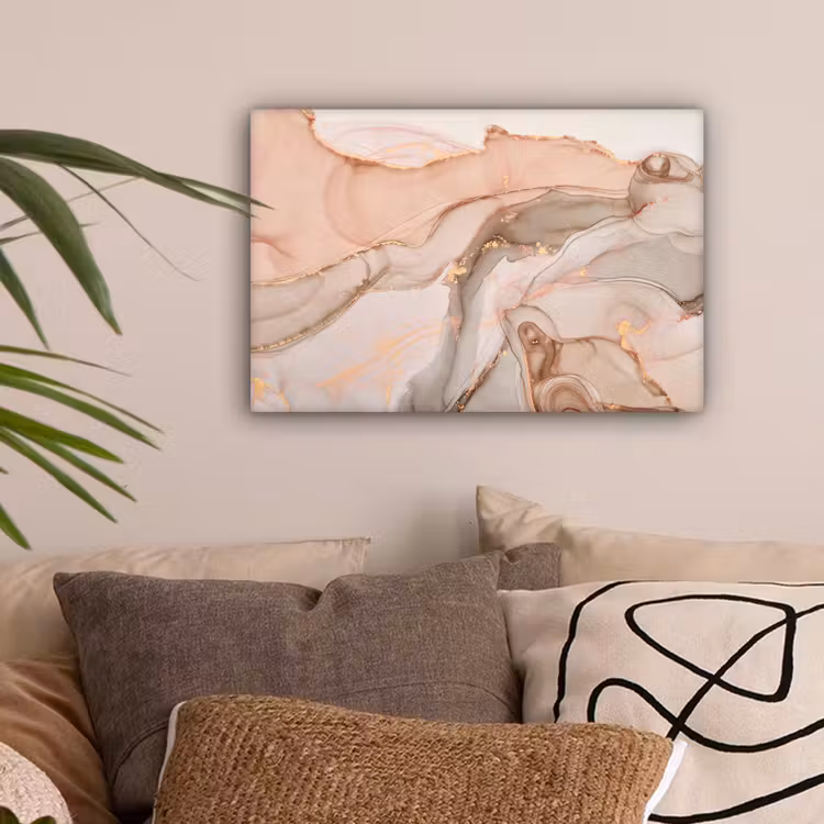 Marmer - Roze - Rosé canvas 2cm klein -sfeer1