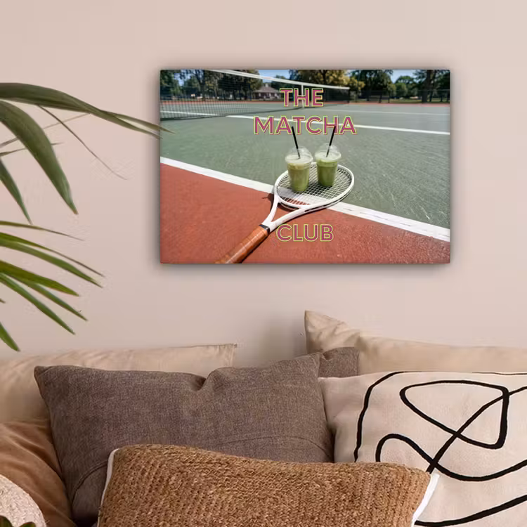 Matcha Club - Tennis - Matcha canvas 2cm klein -sfeer1