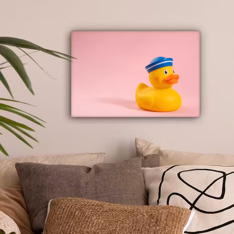 Matroos - Eend - Roze canvas 2cm klein -sfeer1