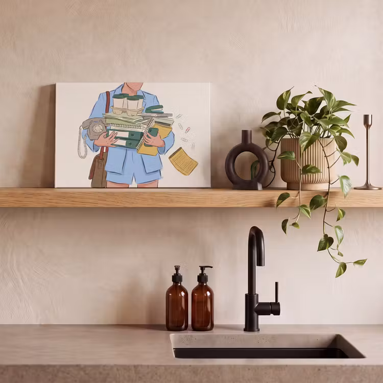 Mens - Kantoorartikelen - Werk - Modern canvas 2cm klein -sfeer3
