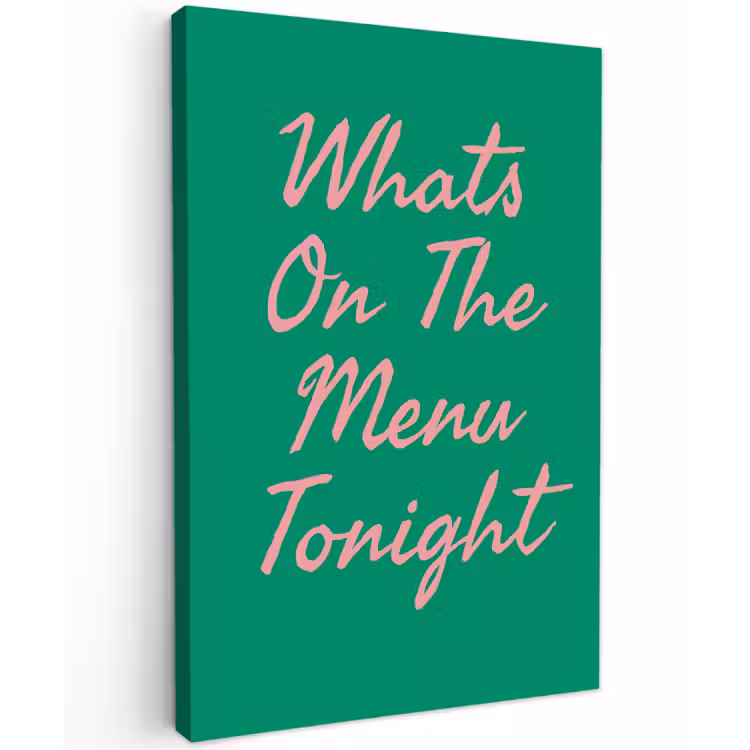 Menu - Quote - Roze canvas 2cm klein -z3d