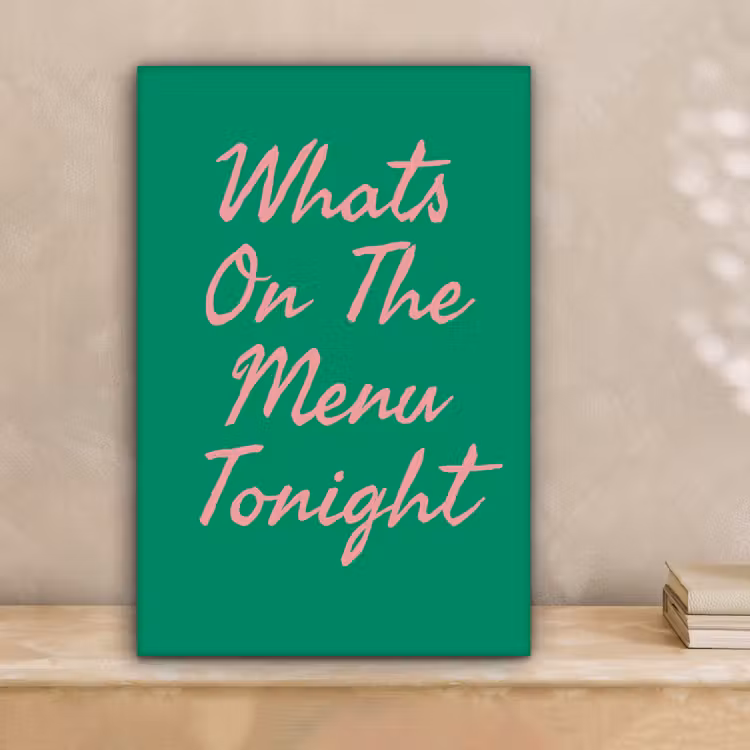 Menu - Quote - Roze canvas 2cm klein -sfeer1