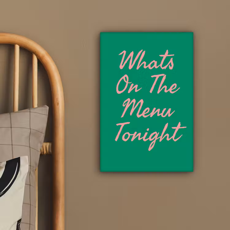 Menu - Quote - Roze canvas 2cm klein -sfeer3