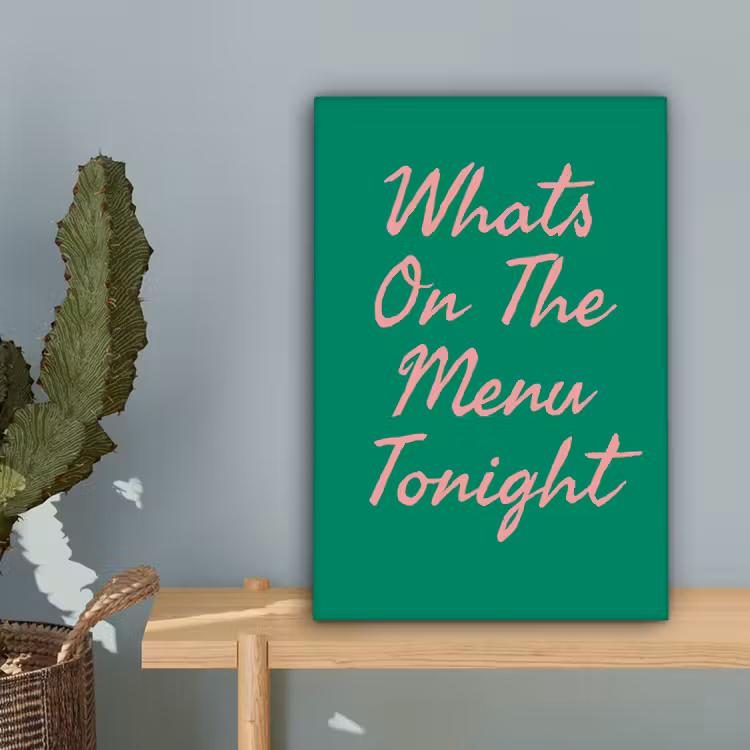 Menu - Quote - Roze canvas 2cm klein -sfeer4