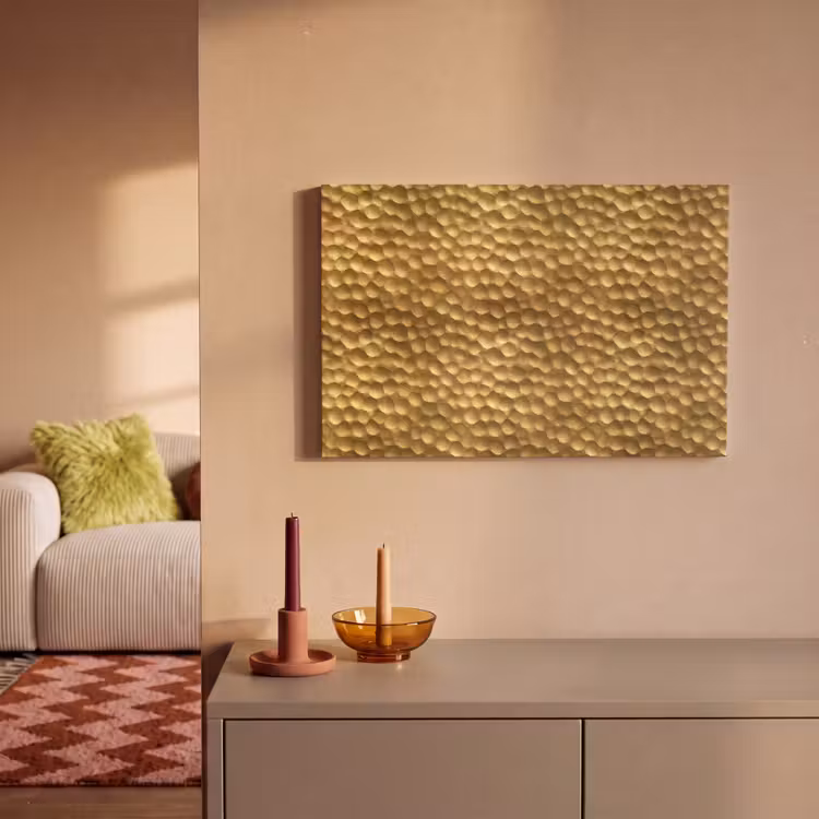 Metaal - Dynamisch - Goud canvas 2cm klein 34 -sfeer1