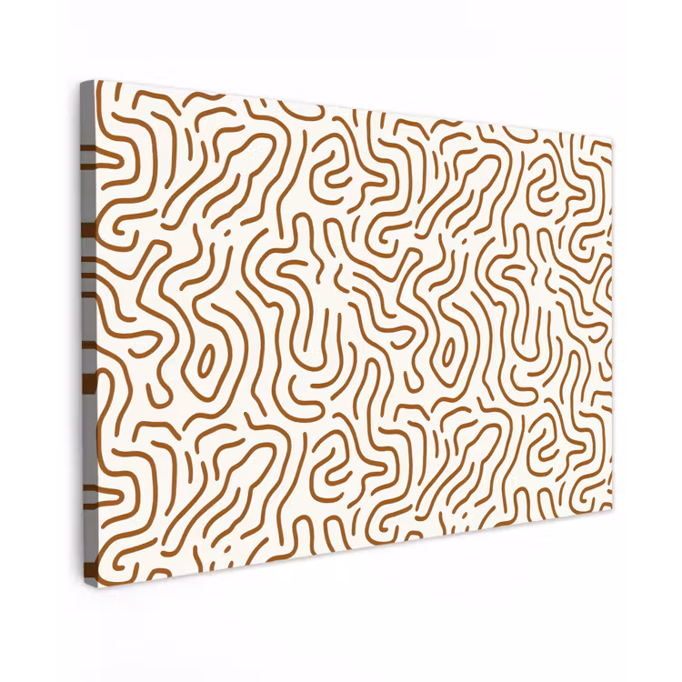 Minimalistisch - Patroon - Terracotta canvas 2cm klein 34 -z3d