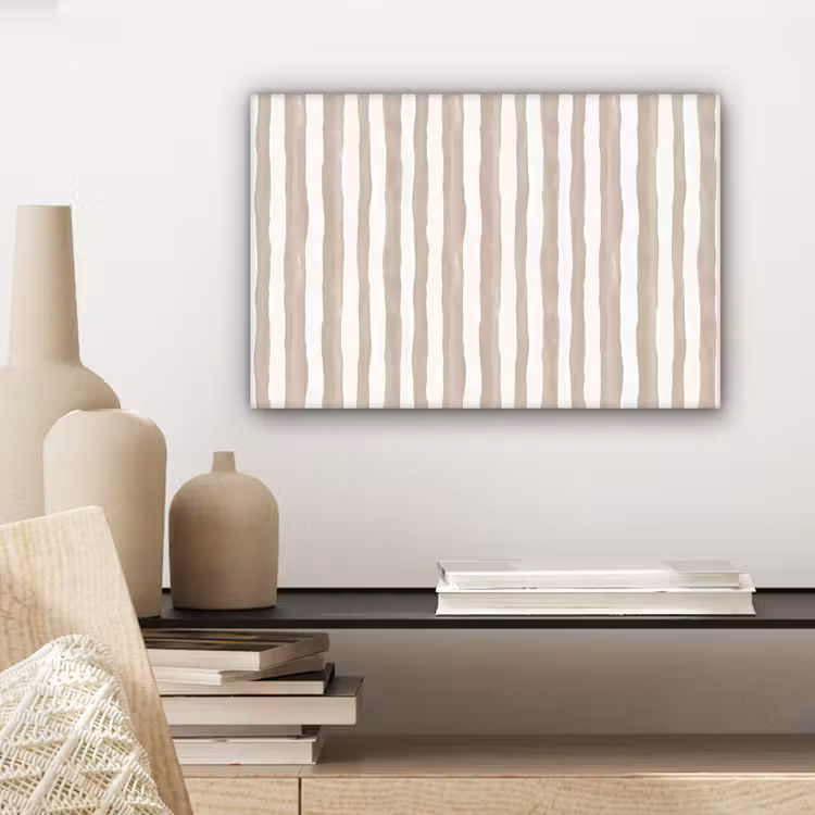 Minimalistisch - Strepen - Beige canvas 2cm klein 34 -sfeer6