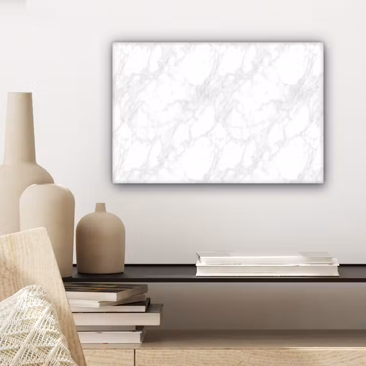 Minimalistisch - Wit - Grijze aders canvas 2cm klein 34 -sfeer6