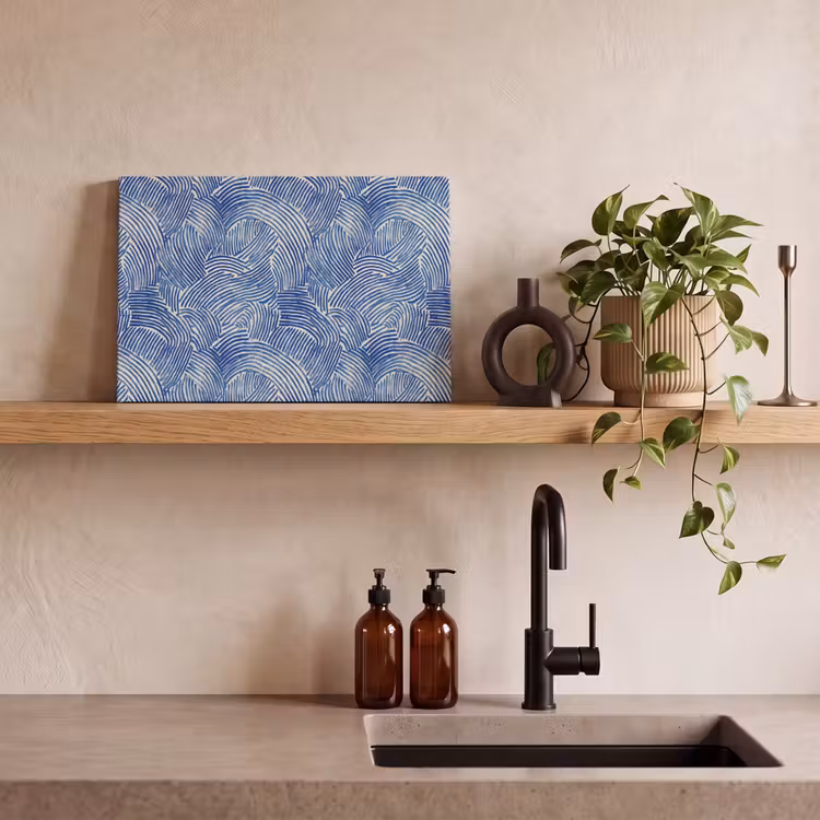 Modern - Abstract - Blauw canvas 2cm klein 34 -sfeer3