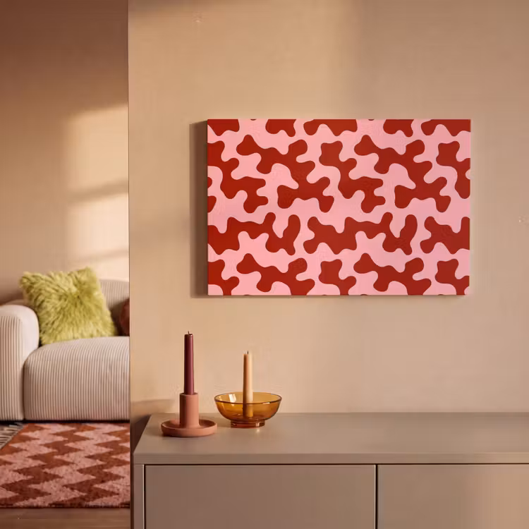 Modern - Abstract - Rood canvas 2cm klein 34 -sfeer1