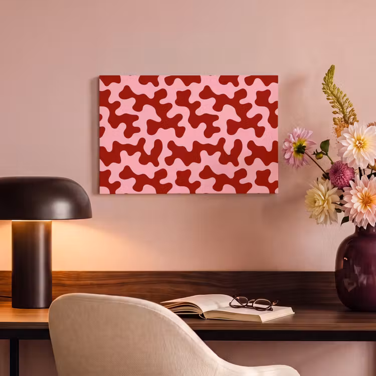 Modern - Abstract - Rood canvas 2cm klein 34 -sfeer4